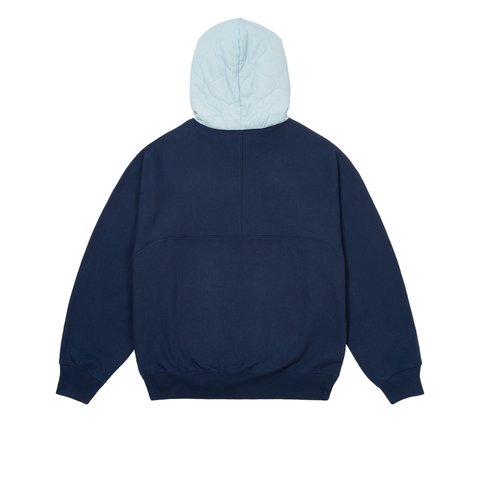 Palace BAFFLED FONT HOOD NAVY - Colorway