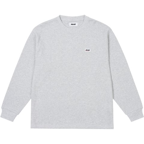 Palace BASICALLY A THERMAL LONGSLEEVE GREY MARL - $118.00