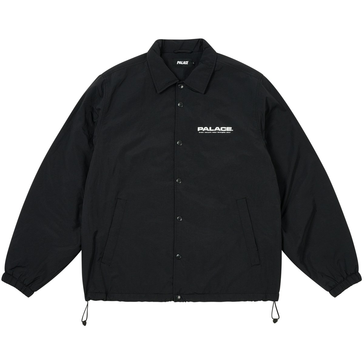 FLEECE LINED COACH JACKET BLACK