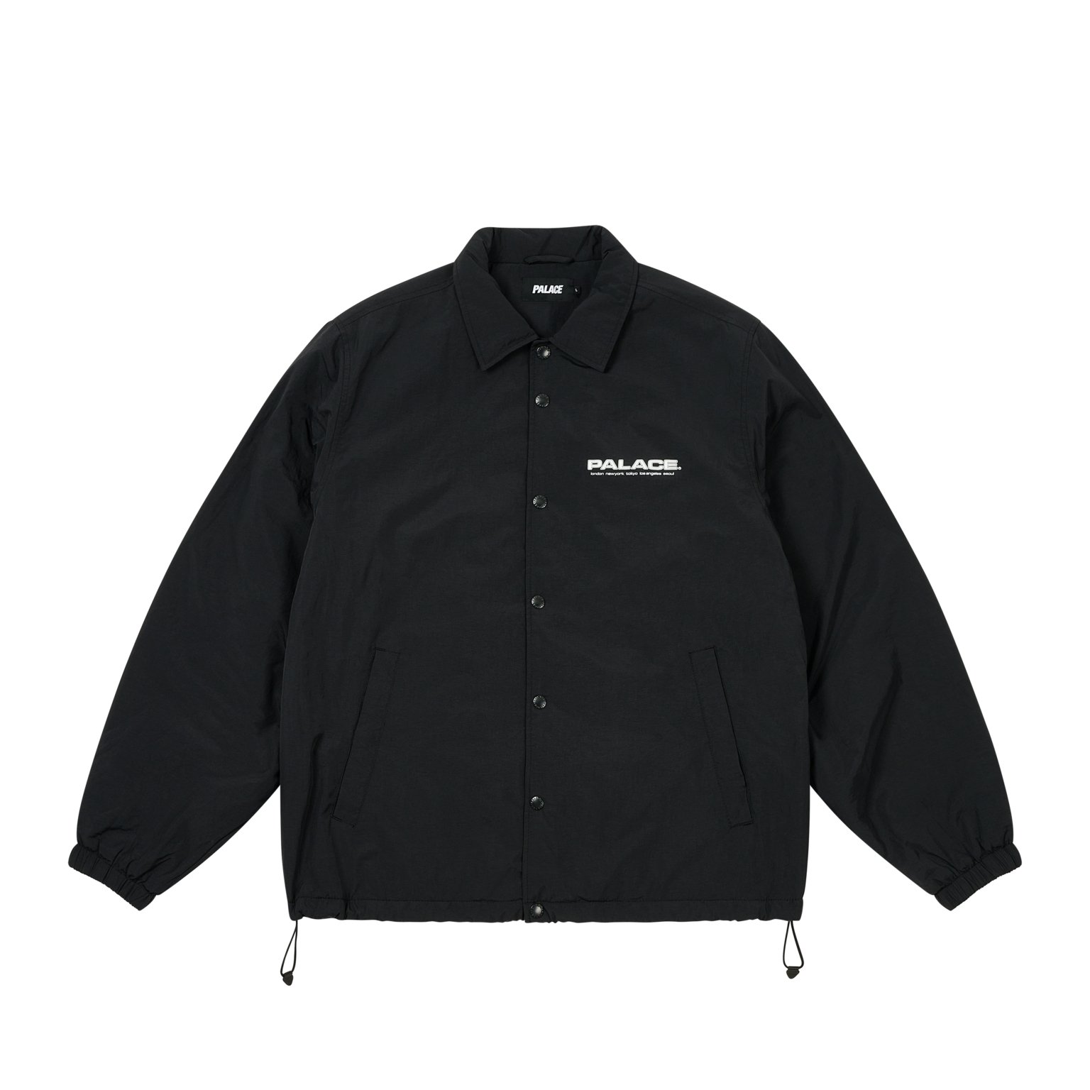 FLEECE LINED COACH JACKET BLACK - PalaceCommunity