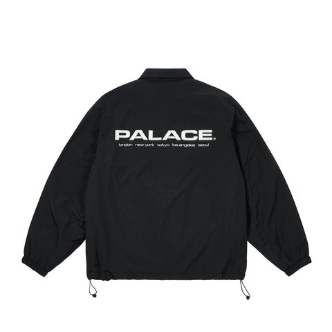 Palace FLEECE LINED COACH JACKET BLACK - Colorway