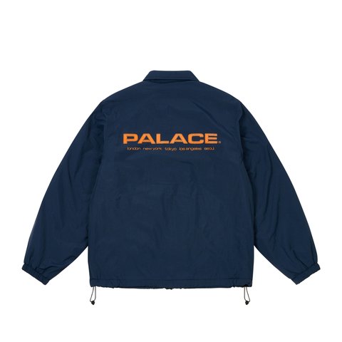 Palace FLEECE LINED COACH JACKET NAVY - Colorway