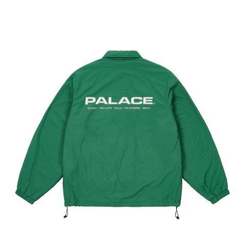 Palace FLEECE LINED COACH JACKET RACEY GREEN - Colorway