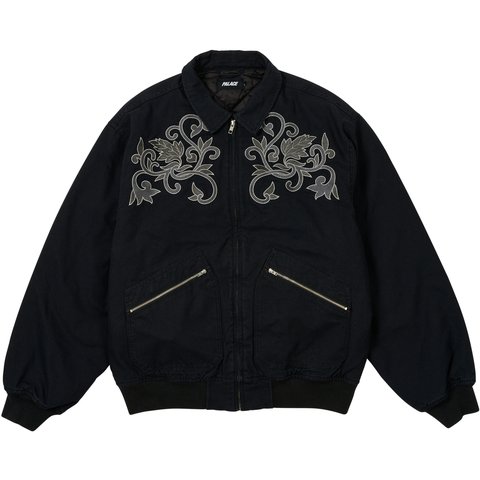 Palace FLORAL CANVAS BOMBER JACKET BLACK - $398.00