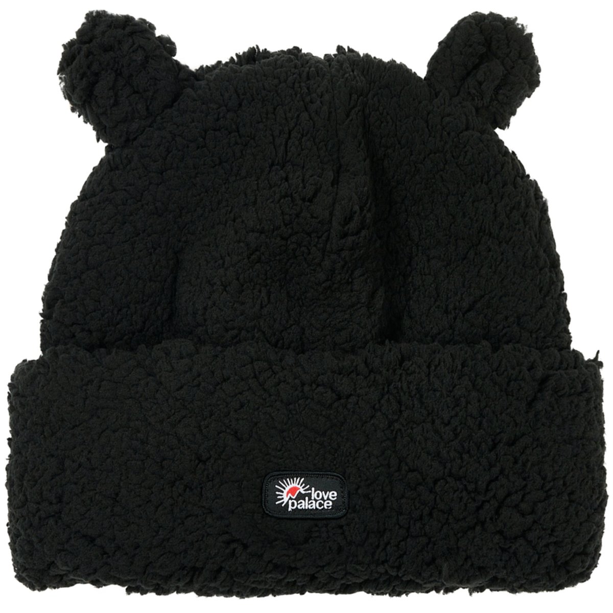 LOVE PALACE FUZZY EARS BEANIE BLACK
