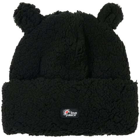 LOVE PALACE FUZZY EARS BEANIE BLACK