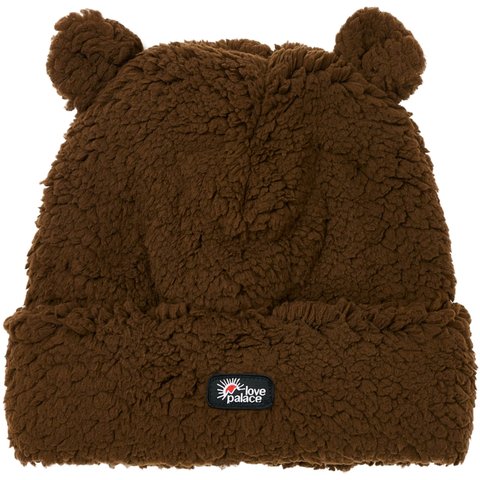 LOVE PALACE FUZZY EARS BEANIE BROWN