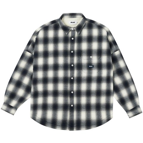 Palace OMBRE FLANNEL SHIRT NAVY - $208.00