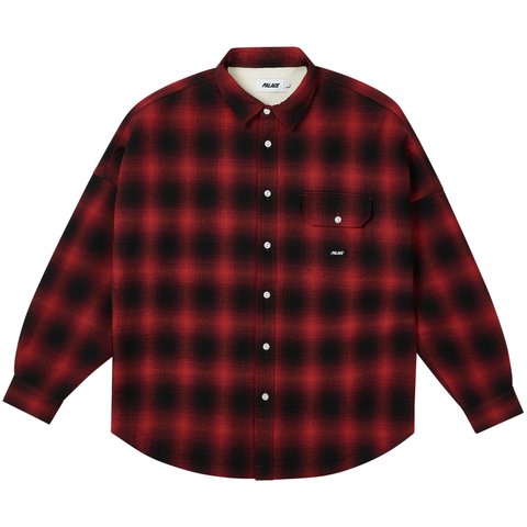 Palace OMBRE FLANNEL SHIRT RED - $208.00