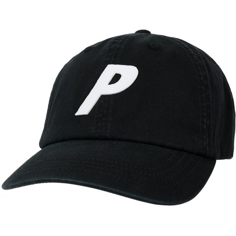 Palace P 6-PANEL BLACK - $48.00