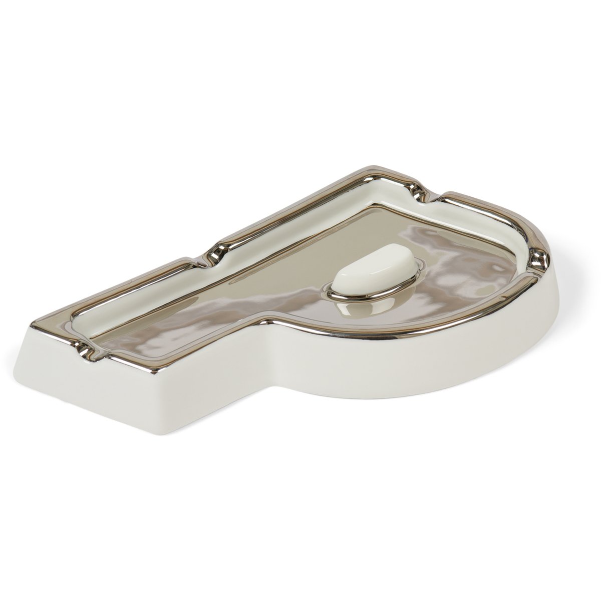 P-ASHTRAY WHITE / SILVER