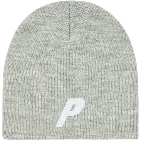Palace P NEIN CUFF BEANIE GREY MARL - $42.00