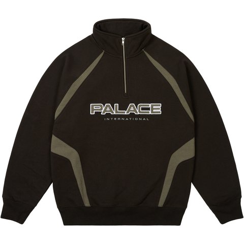 Palace PALACE INTERNATIONAL 1/4 ZIP BLACK - $168.00