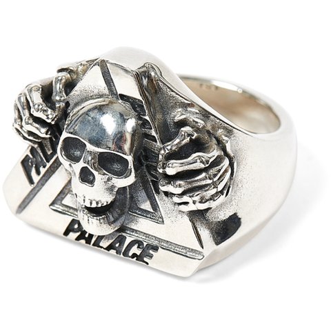 Palace PALACE TGF TRI-SKULL RING SILVER - $398.00