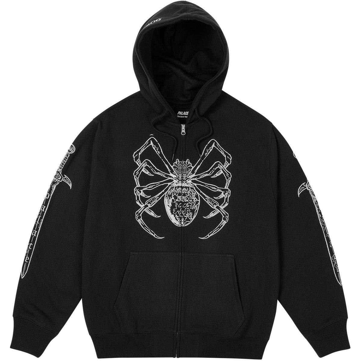 PALACE TGF ZIP HOOD BLACK