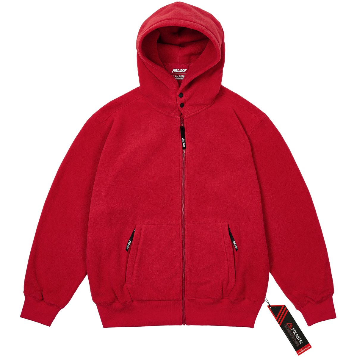 POLARTEC LAZER ZIP HOOD TOMATO RED
