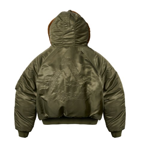 Palace REVERSIBLE YETI PARKA OLIVE - Colorway