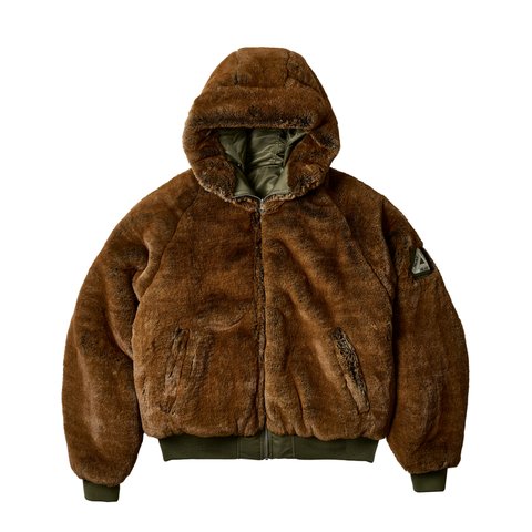 Palace REVERSIBLE YETI PARKA OLIVE - Colorway