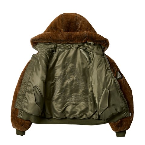 Palace REVERSIBLE YETI PARKA OLIVE - Colorway