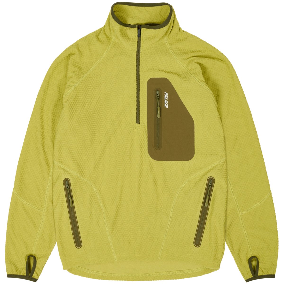 RUN IT 1/2 ZIP THERMAL TRACK JACKET THE DEEP GREEN