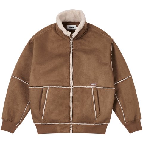Palace SHERPA FAUX SUEDE FUNNEL CAKED BROWN - €238.00