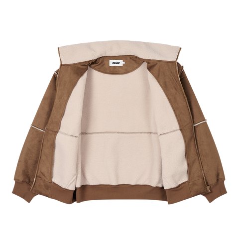 Palace SHERPA FAUX SUEDE FUNNEL CAKED BROWN - Colorway