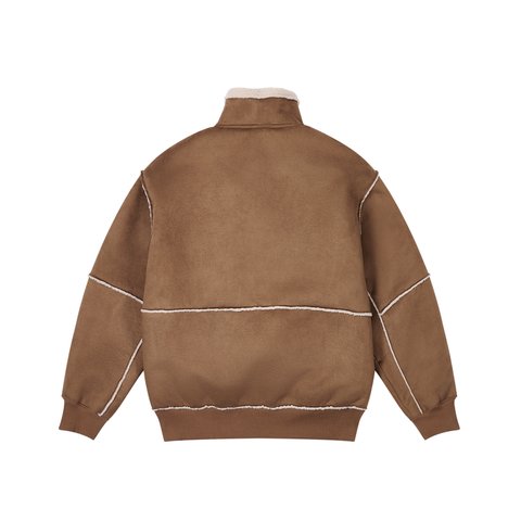 Palace SHERPA FAUX SUEDE FUNNEL CAKED BROWN - Colorway