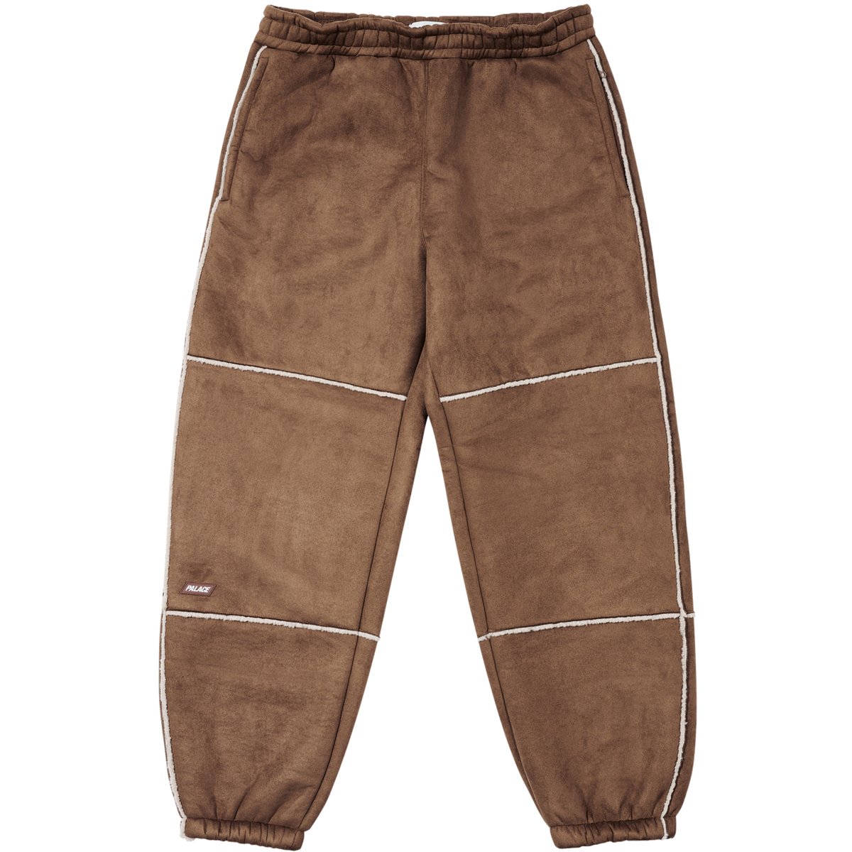 SHERPA FAUX SUEDE JOGGER CAKED BROWN
