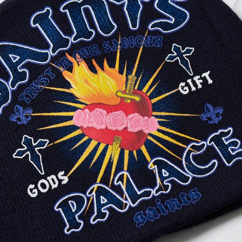 Palace GODS GIFT NEIN CUFF BEANIE NAVY - Colorway