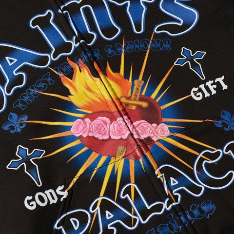 Palace GODS GIFT ZIP HOOD BLACK - Colorway