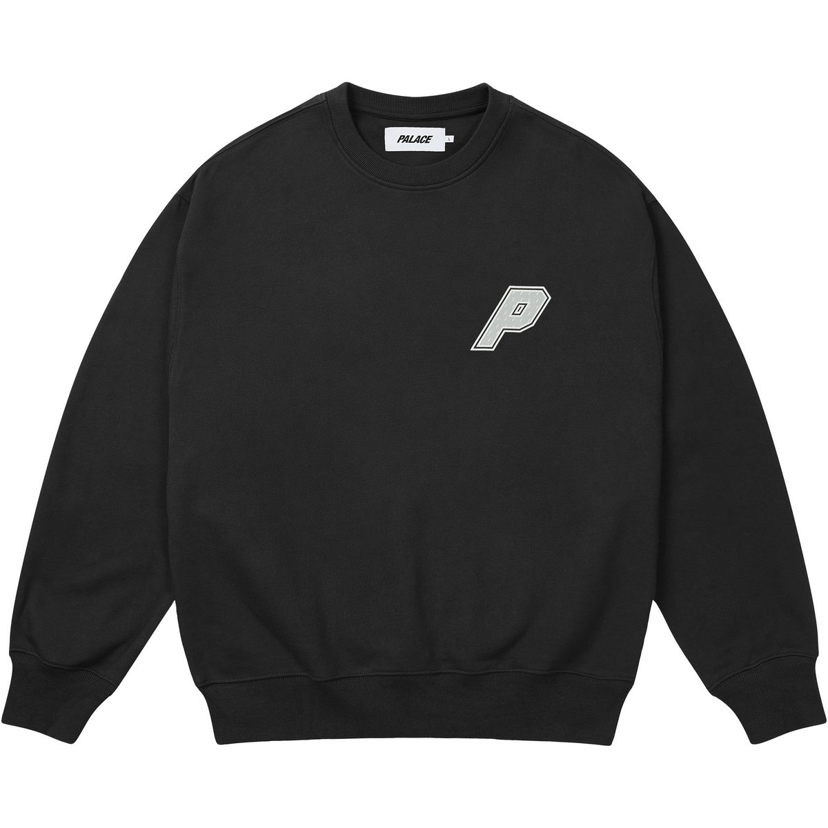 Palace COLLEGIATE P3 CREW BLACK (Holiday 2025)