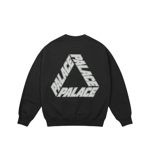 Palace COLLEGIATE P3 CREW BLACK - Colorway