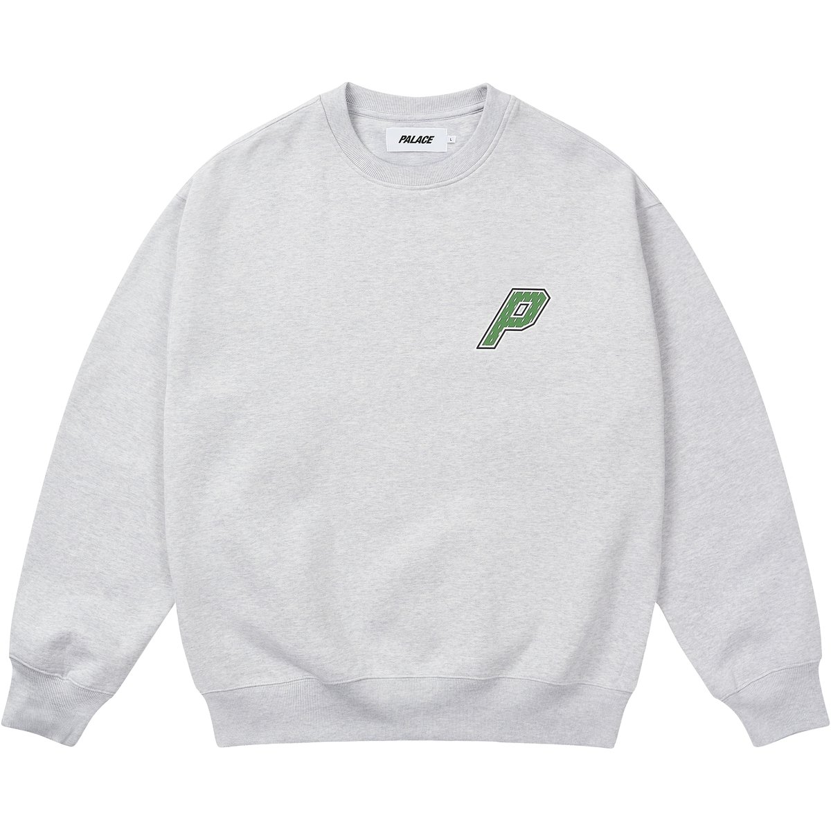 Palace COLLEGIATE P3 CREW GREY MARL (Holiday 2025)