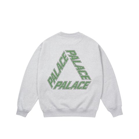 Palace COLLEGIATE P3 CREW GREY MARL - Colorway