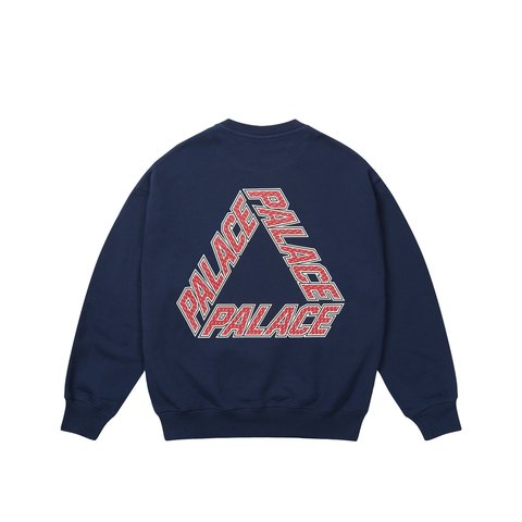 Palace COLLEGIATE P3 CREW NAVY - Colorway