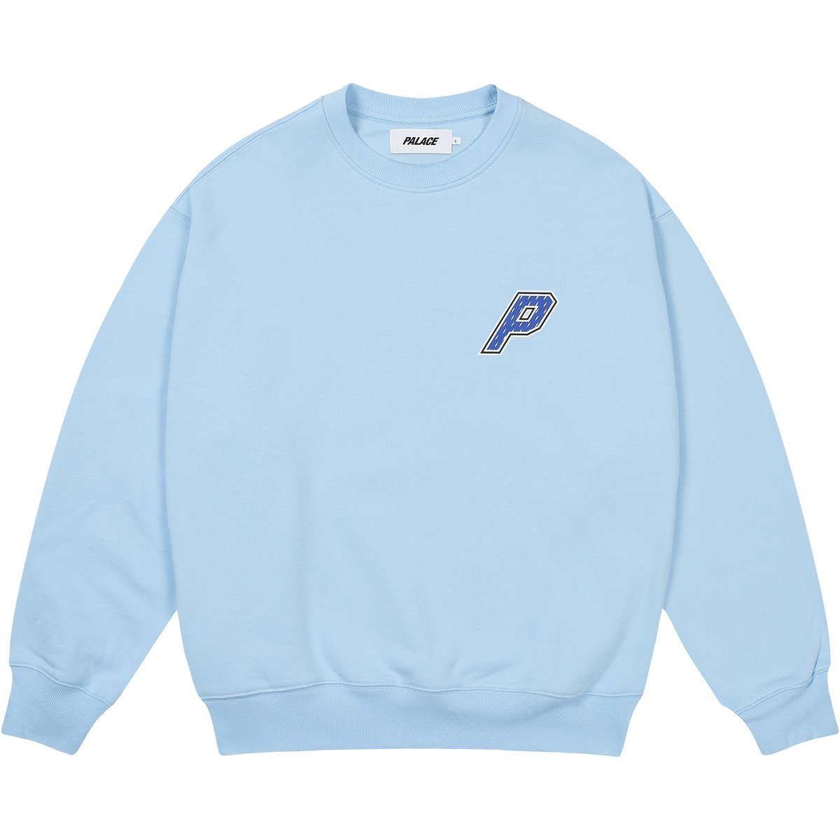 Palace COLLEGIATE P3 CREW SKYLINE BLUE (Holiday 2025)