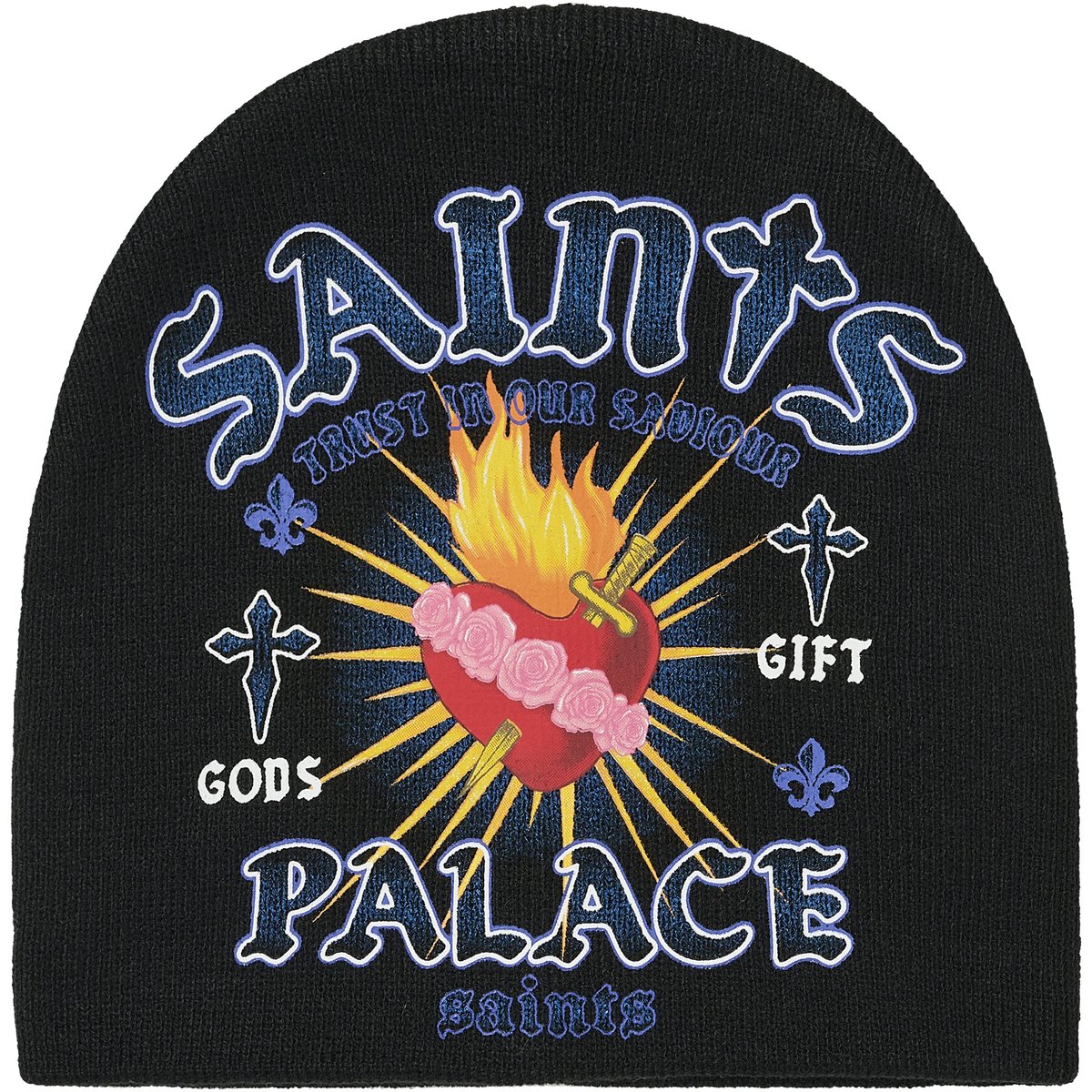 Palace GODS GIFT NEIN CUFF BEANIE BLACK (Holiday 2025) - $42.00