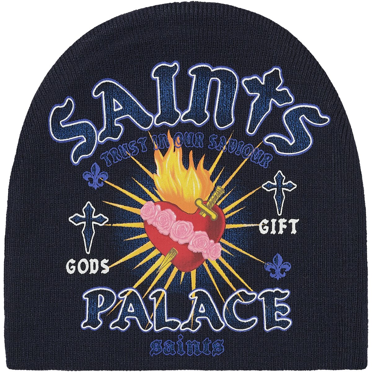 Palace GODS GIFT NEIN CUFF BEANIE NAVY (Holiday 2025) - $42.00