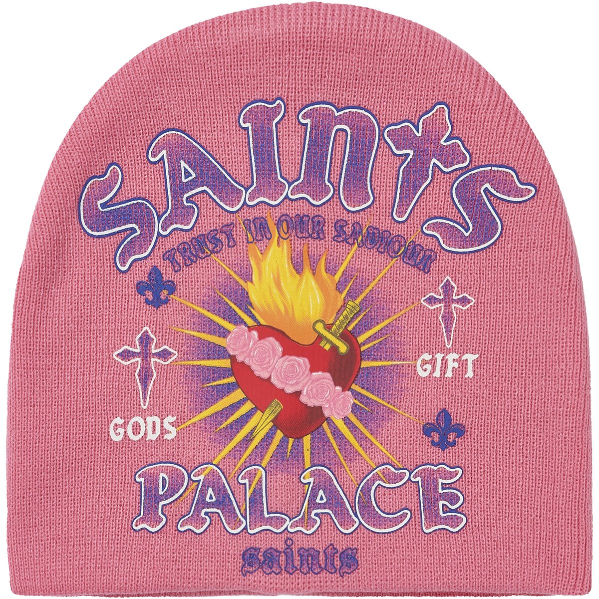 Palace GODS GIFT NEIN CUFF BEANIE PINK (Holiday 2025) - $42.00