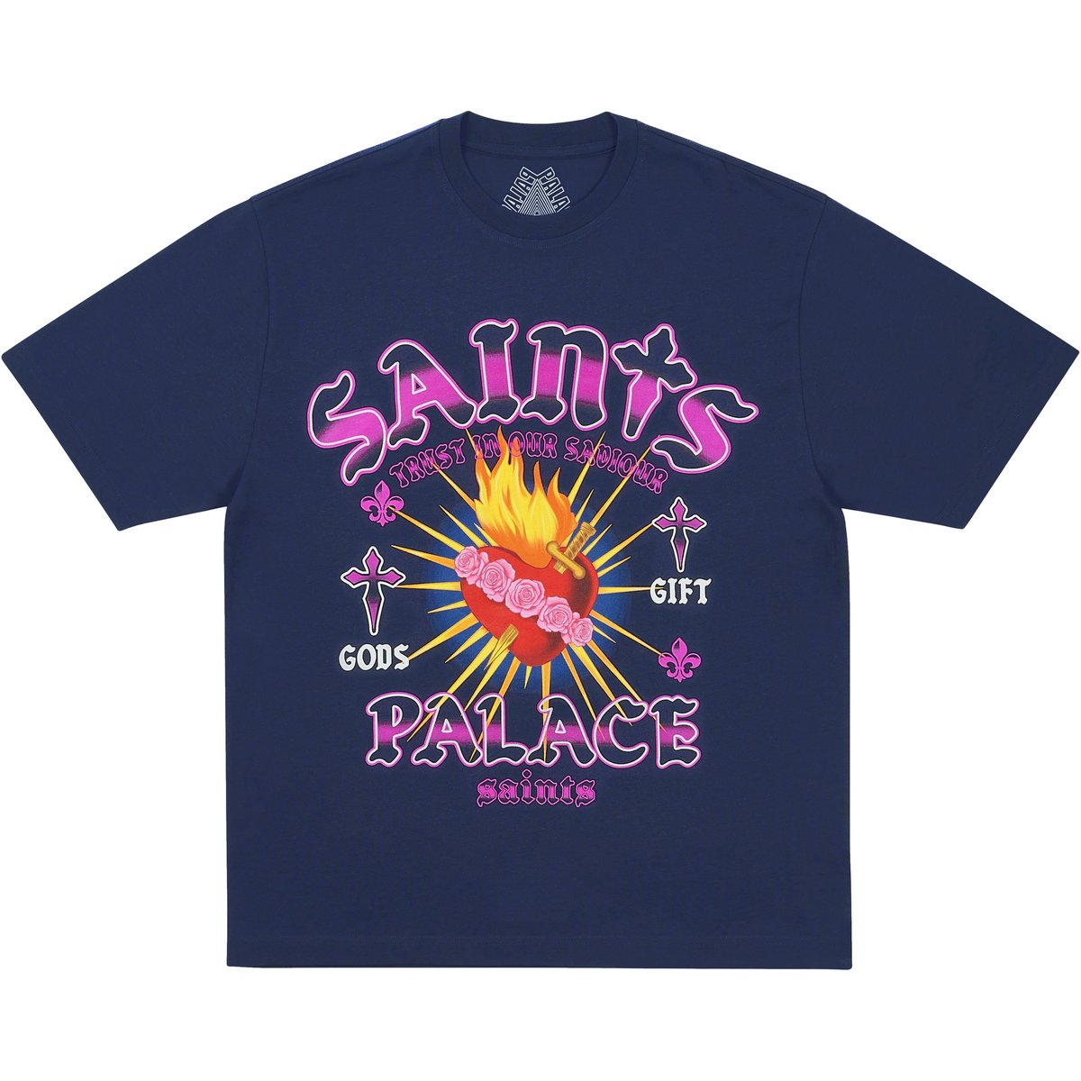 Palace GODS GIFT T-SHIRT NAVY (Holiday 2025) - $48.00