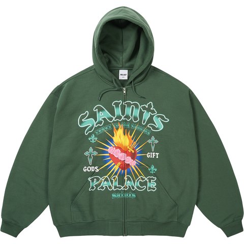 Palace GODS GIFT ZIP HOOD RACEY GREEN - $178.00