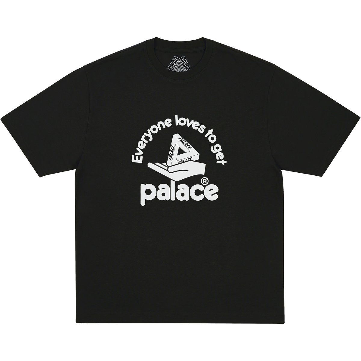 Palace HAND OUT T-SHIRT BLACK (Holiday 2025) - $48.00