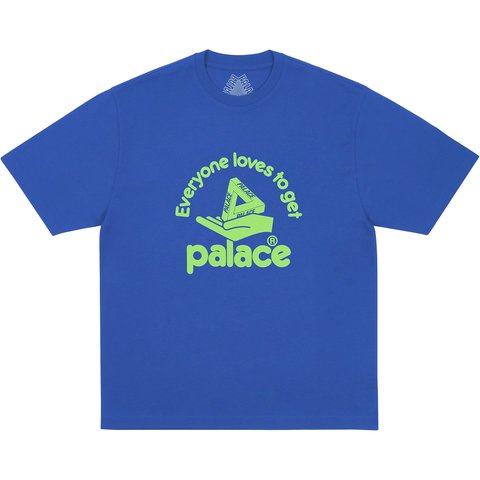 Palace HAND OUT T-SHIRT BLUE BERRY - $48.00