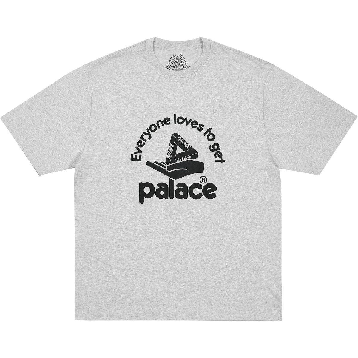 Palace HAND OUT T-SHIRT GREY MARL (Holiday 2025) - $48.00