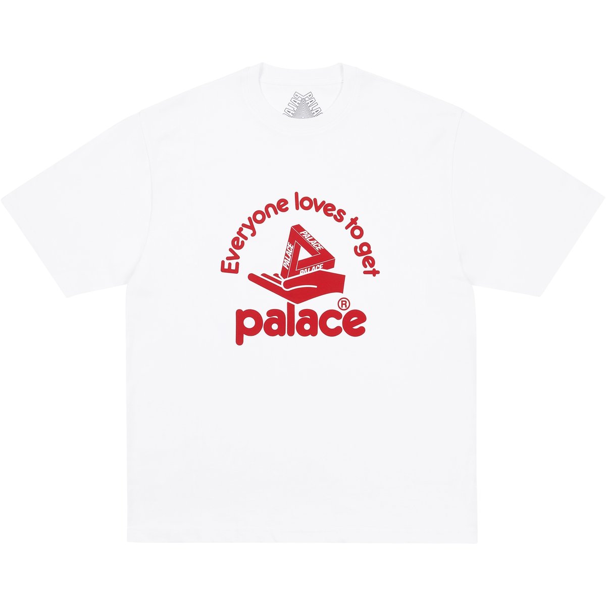 Palace HAND OUT T-SHIRT WHITE (Holiday 2025) - $48.00