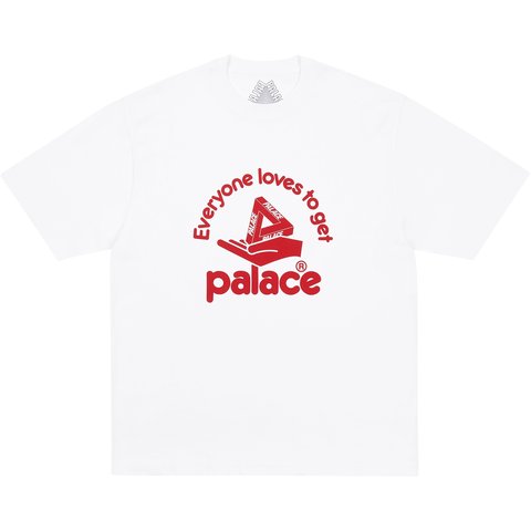 Palace HAND OUT T-SHIRT WHITE - $48.00