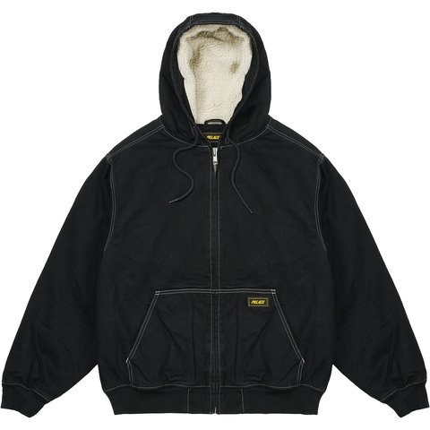 Palace HOODED SHERP JACKET BLACK STONE WASH - $388.00