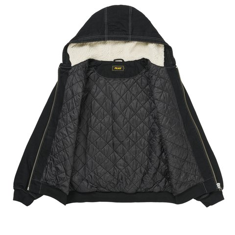 Palace HOODED SHERP JACKET BLACK STONE WASH - Colorway