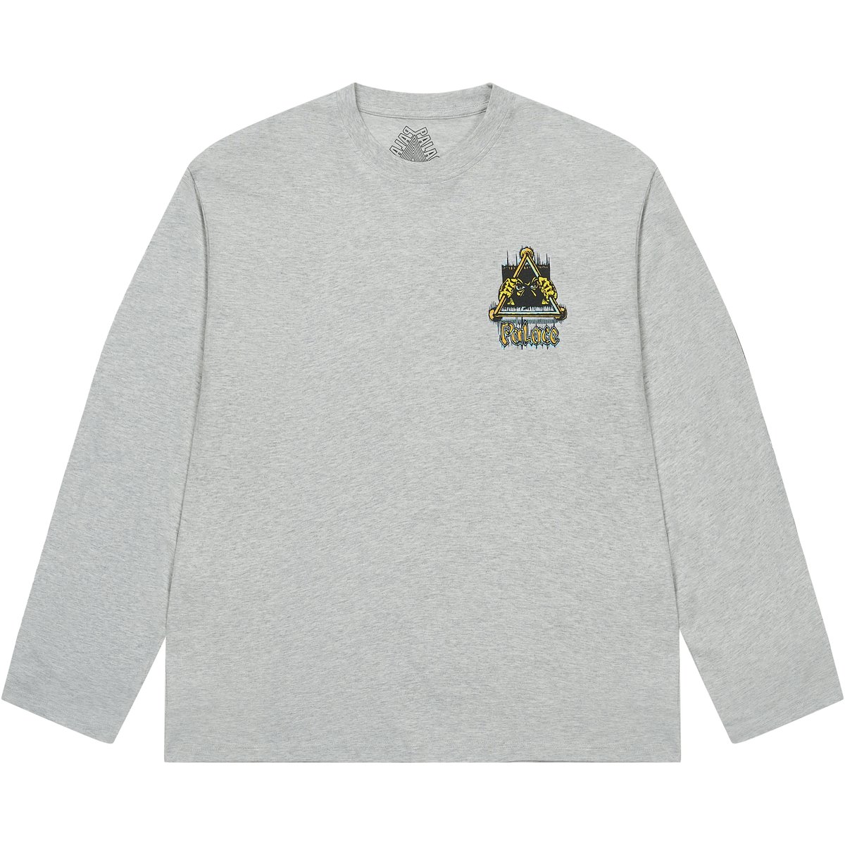 Palace LOCK IN LONGSLEEVE GREY MARL (Holiday 2025) - $58.00
