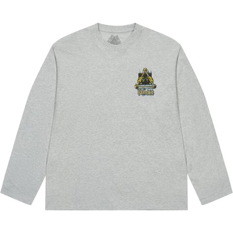 Palace LOCK IN LONGSLEEVE GREY MARL - $58.00